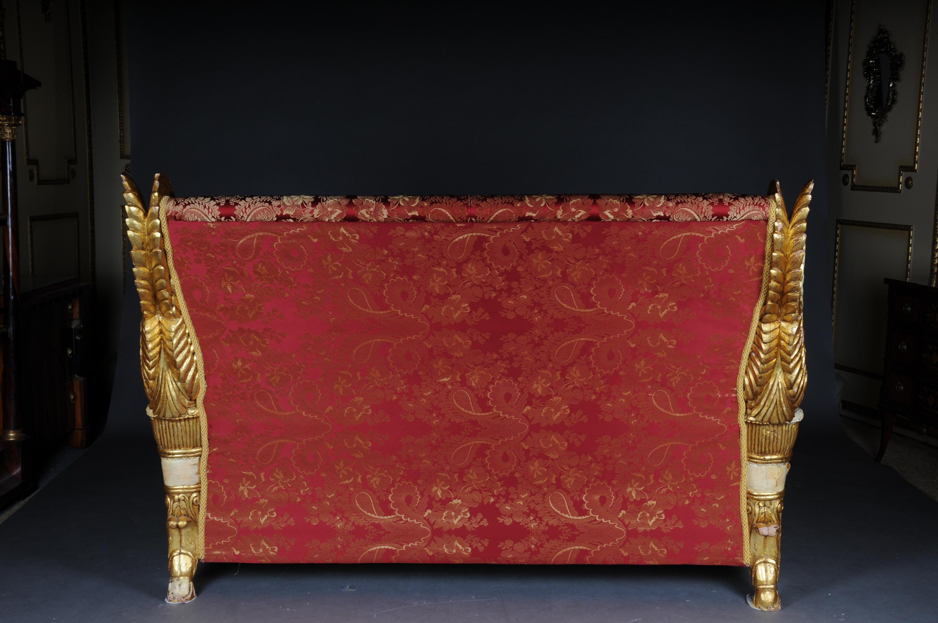 20th Century Royal Gilded King Bed / Swan Bed 3