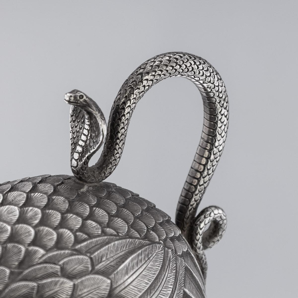 20th Century Royal Indian Oomersee Mawjee Solid Silver Quails Cream Jug, c.1920 10
