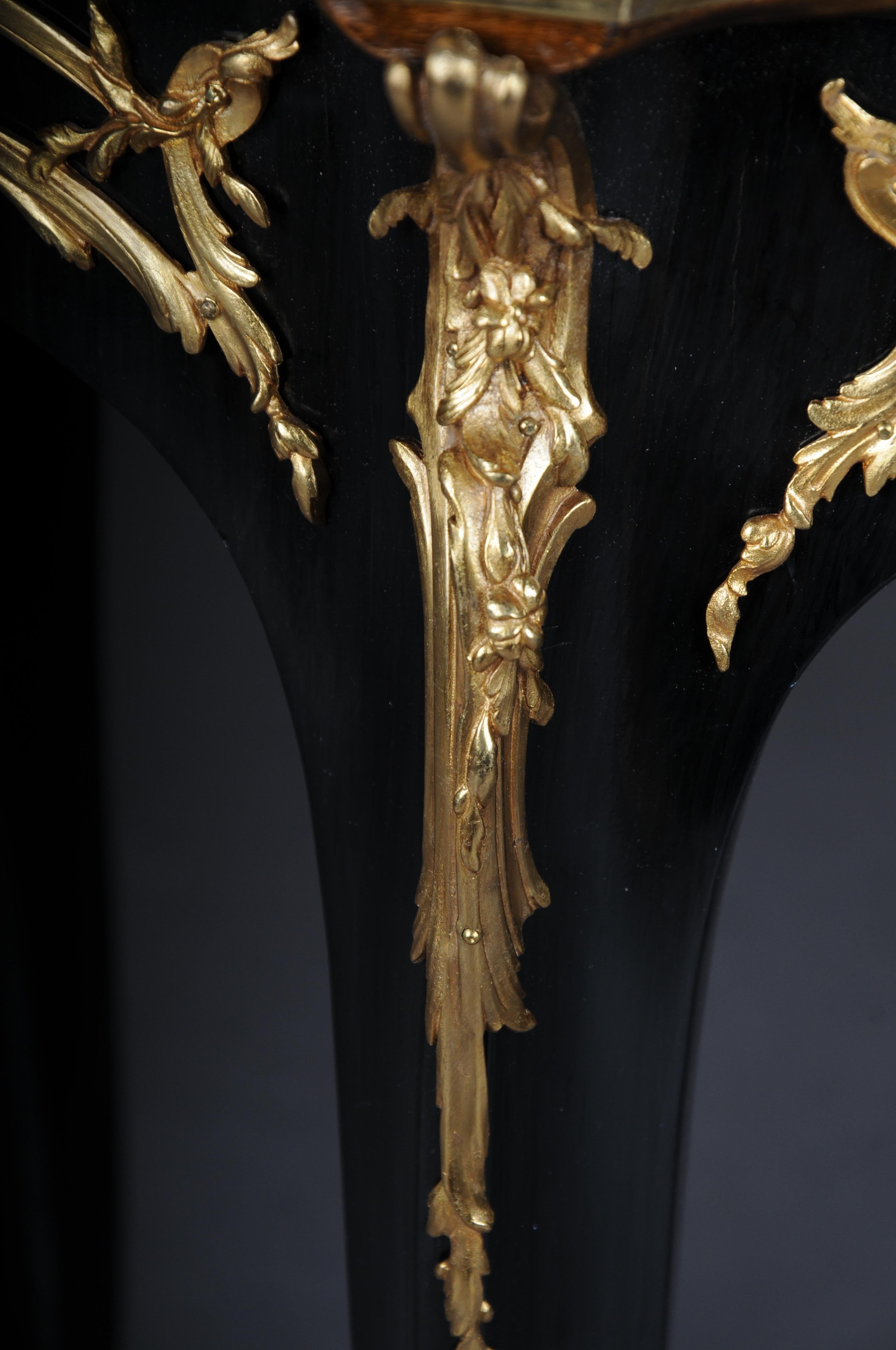 20th Century Royal Side Table after Francois Linke, Paris, black gold For Sale 2