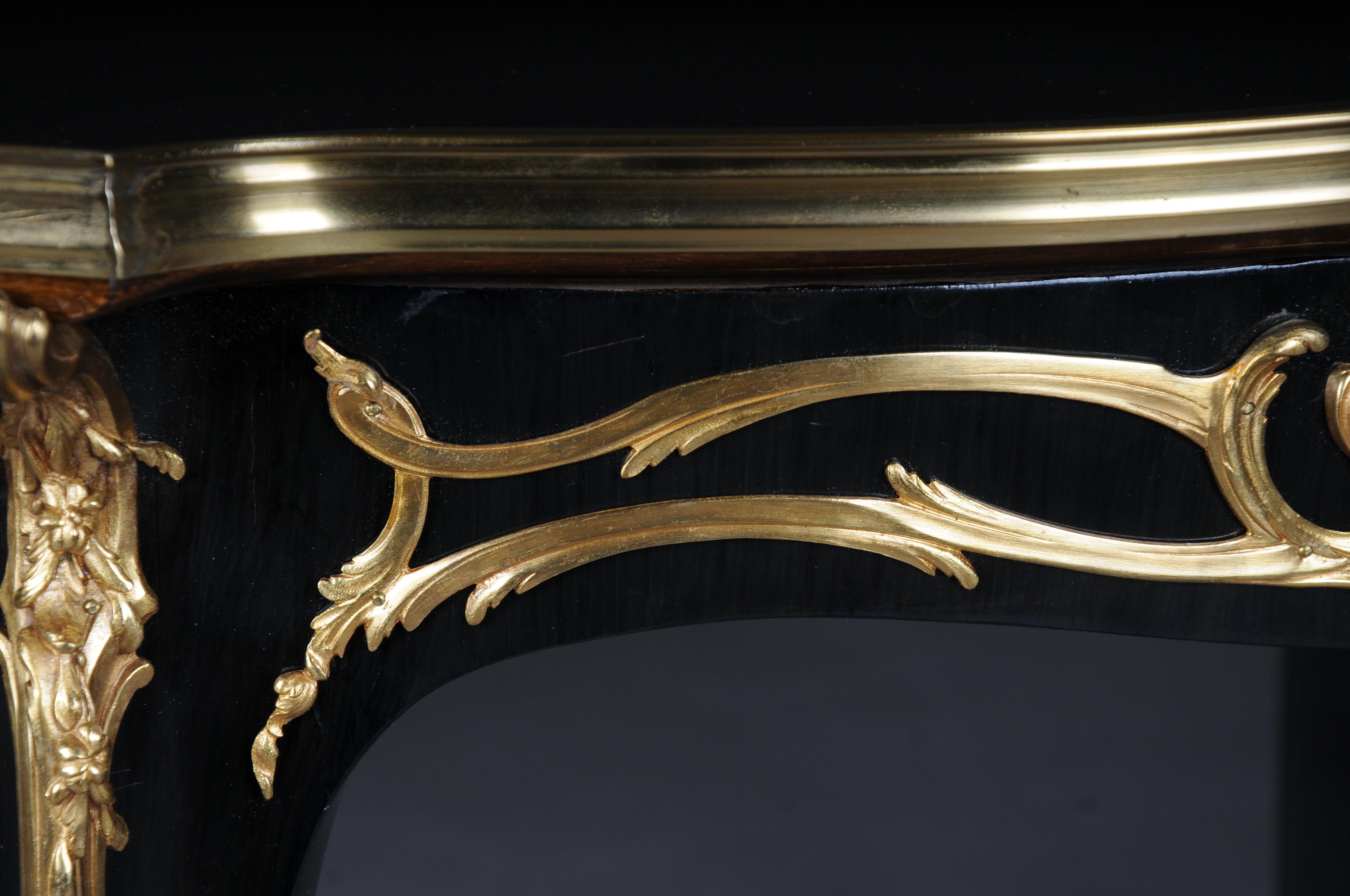 20th Century Royal Side Table after Francois Linke, Paris, black gold For Sale 3
