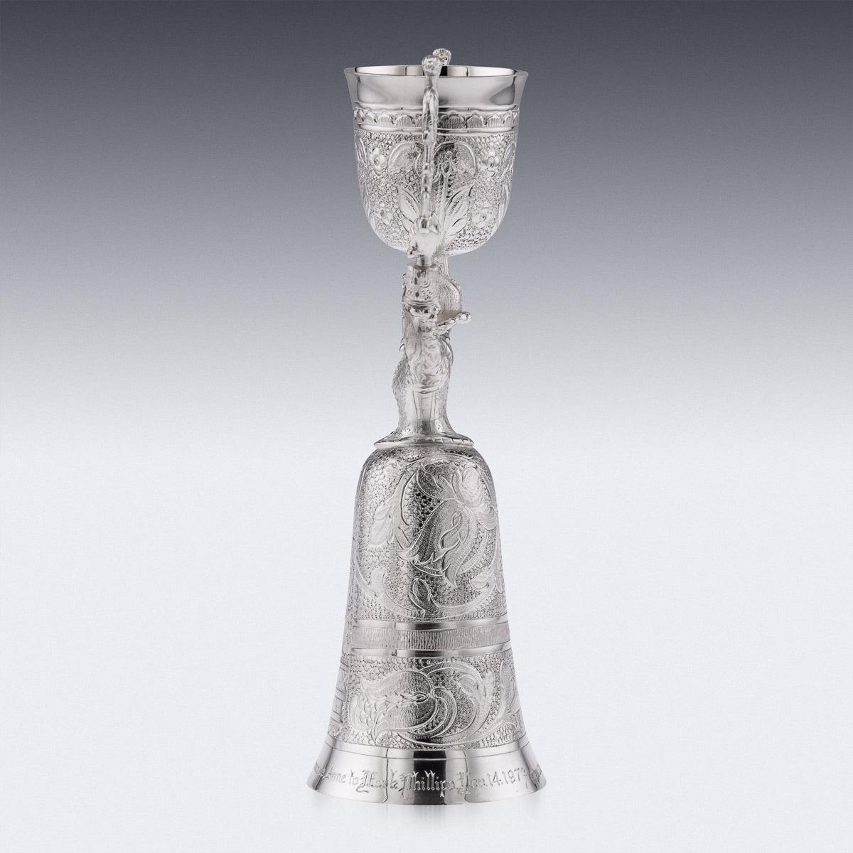 British 20th Century, Royal Wedding Solid Silver Wager Cup, London, c.1973 For Sale
