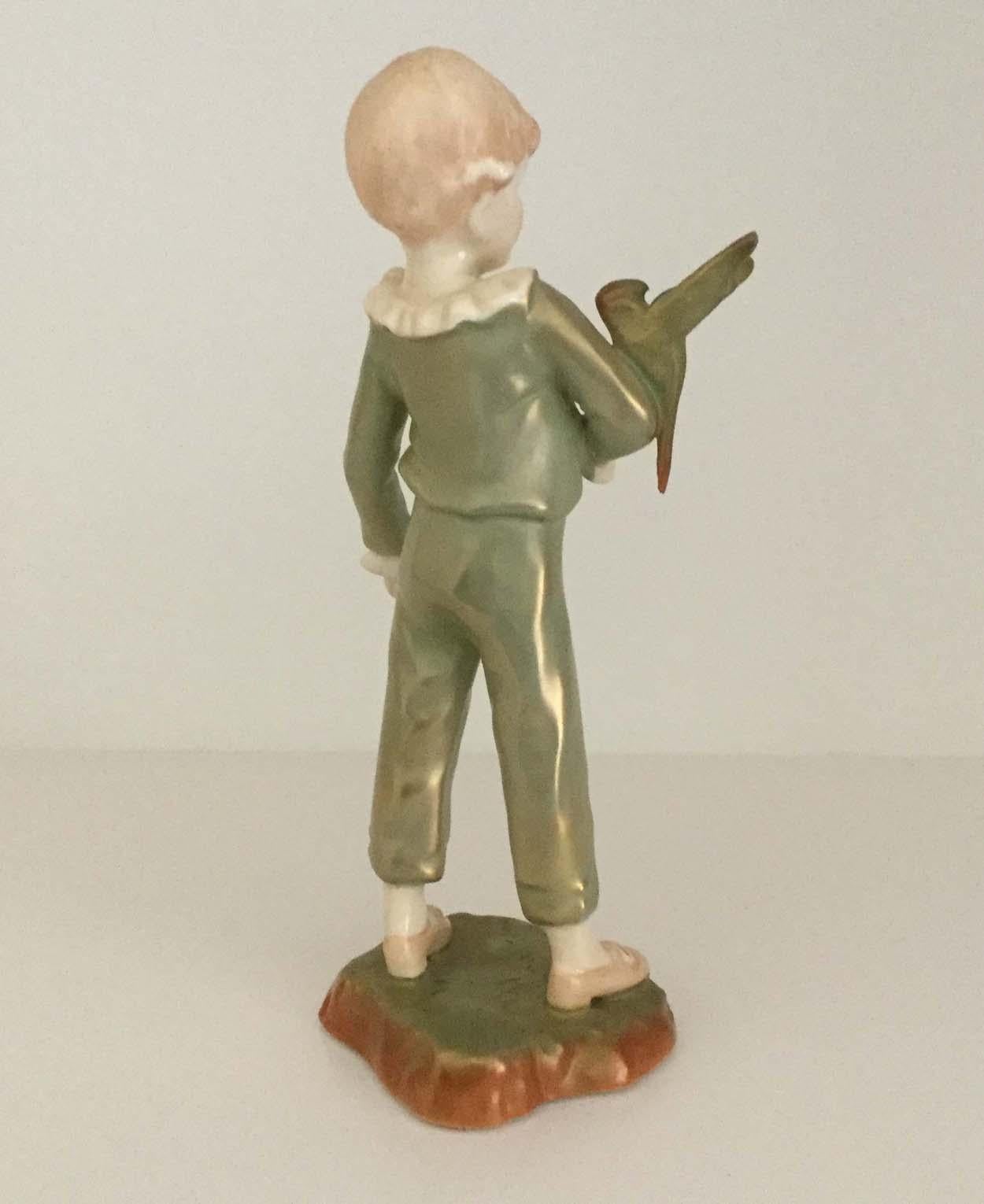 20ième siècle Figurine de Royal Worcester, garçon avec une perruque, 20e siècle en vente