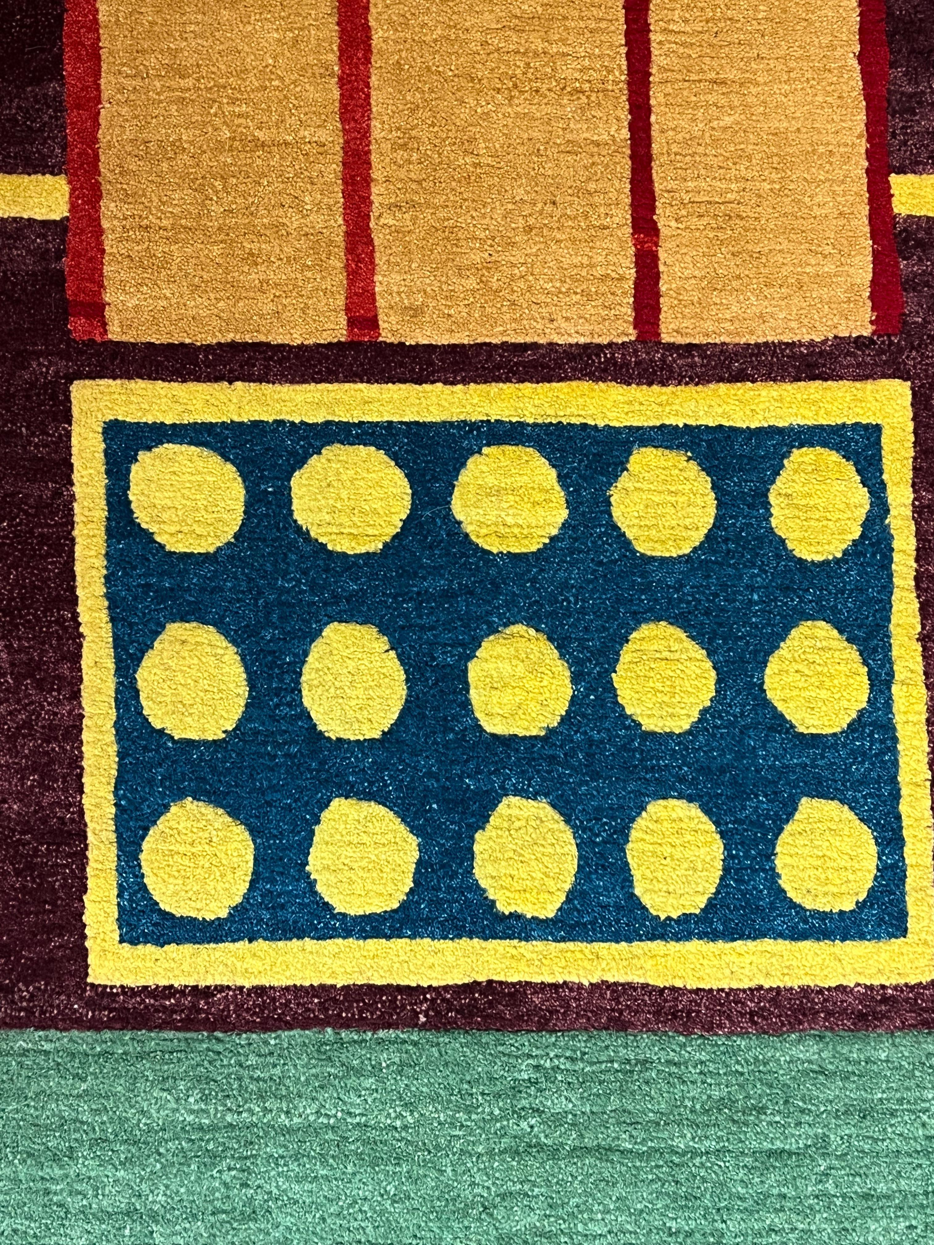 Teppich Nathalie Du Pasquier, 20. Jahrhundert, limitierte Auflage (Nepalesisch) im Angebot