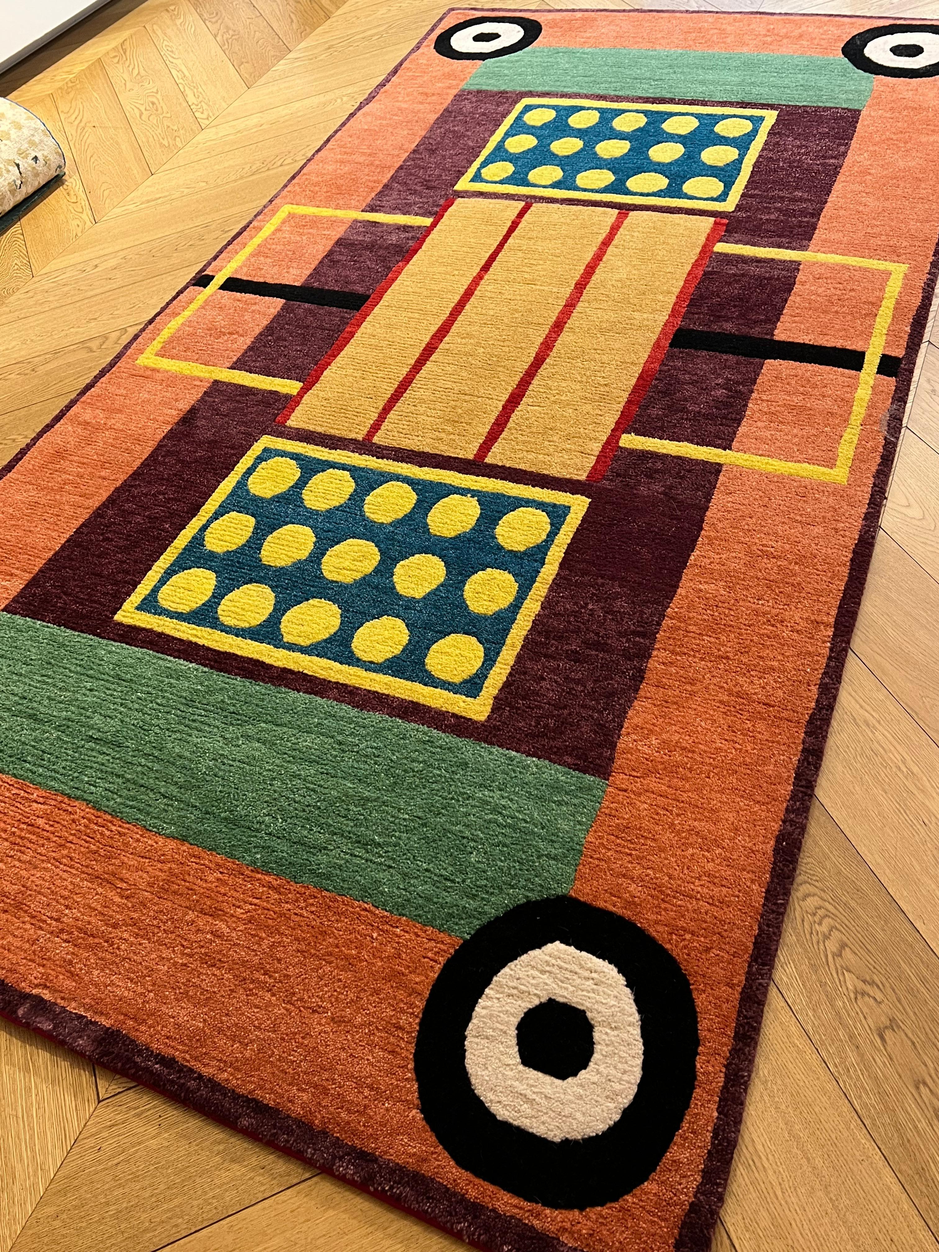 Contemporary 20th Century Rug Nathalie Du Pasquier 2003 Limited Edition For Sale
