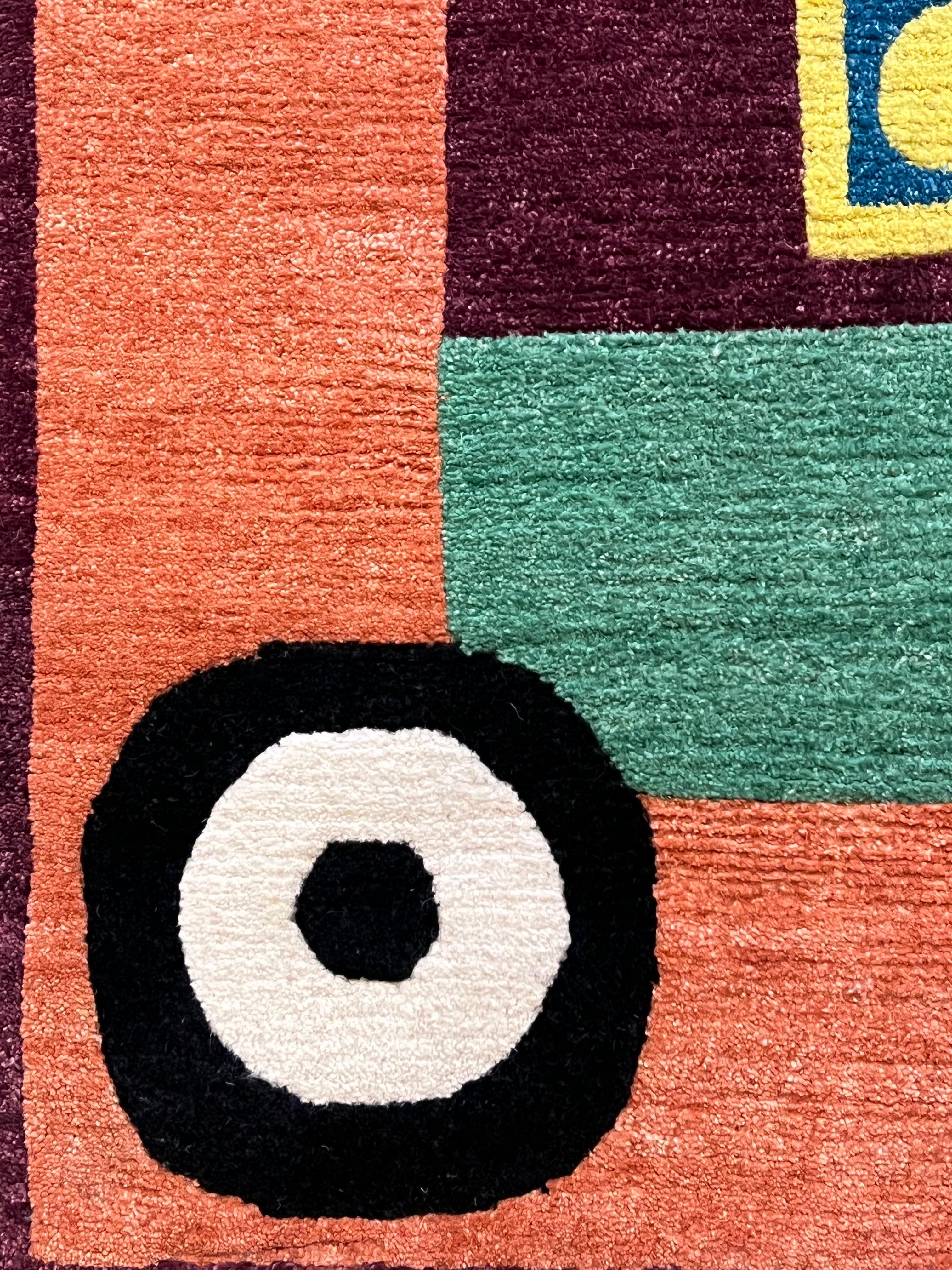 Wool 20th Century Rug Nathalie Du Pasquier 2003 Limited Edition For Sale