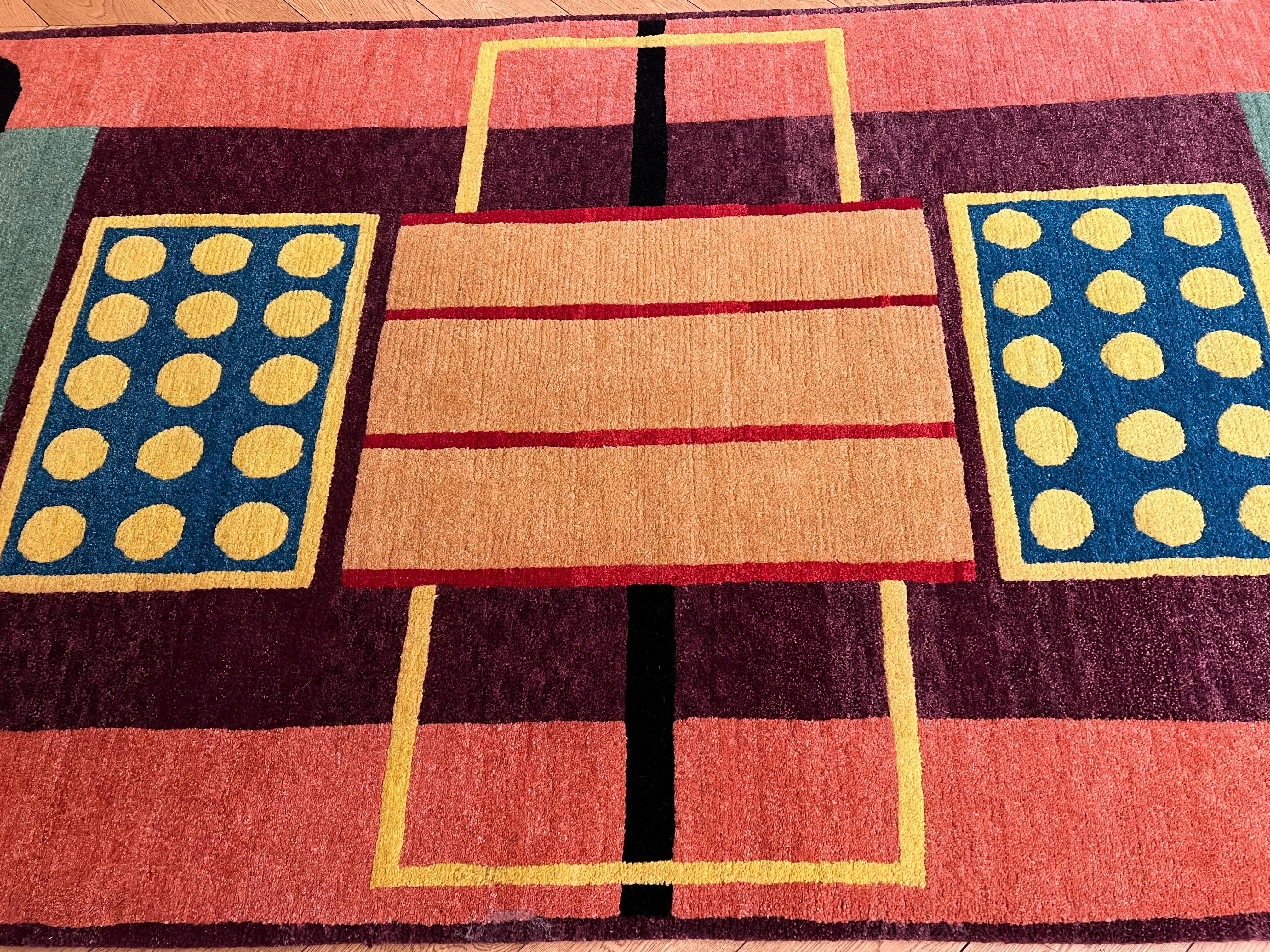20th Century Rug Nathalie Du Pasquier 2003 Limited Edition For Sale 1