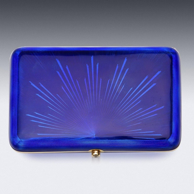 20th Century Russian Faberge 56 Gold and Enamel Cigarette Case, C.1900 at  1stDibs