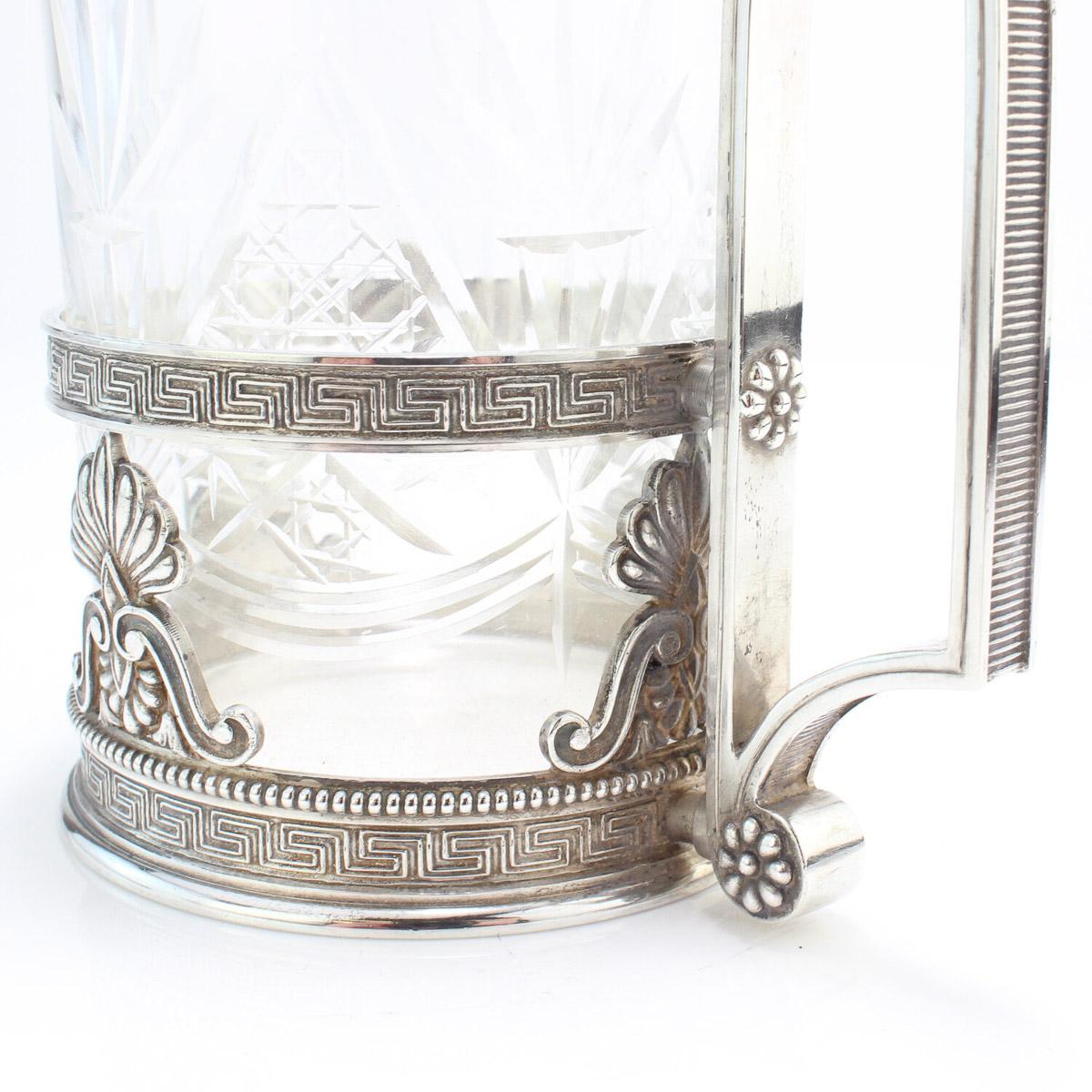 20th Century Russian Faberge Solid Silver Tea Glass Holder, Moscow, c.1900 2