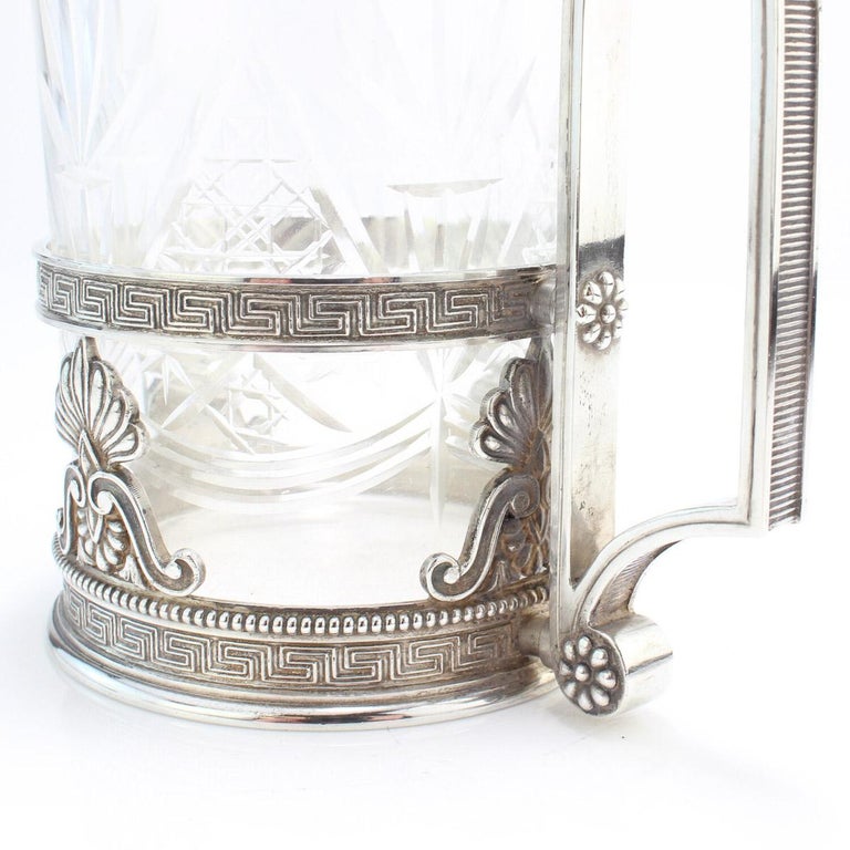 20th Century Russian Faberge Solid Silver Tea Glass Holder, Moscow, c.1900 For Sale 5