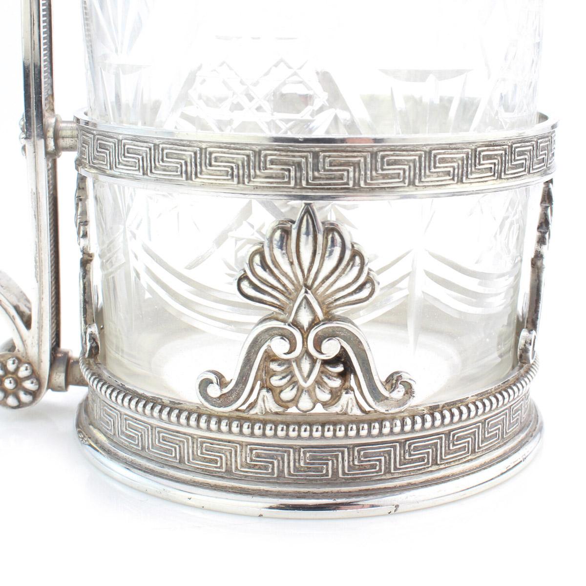 20th Century Russian Faberge Solid Silver Tea Glass Holder, Moscow, c.1900 3