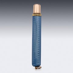 20th Century Russian Faberge Two-Colour Gold-Mounted Enamel Pencil, Adler C.1910