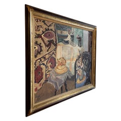 20th Century Russian Oil Painting of a Dining Room by Vladimir Naïditch