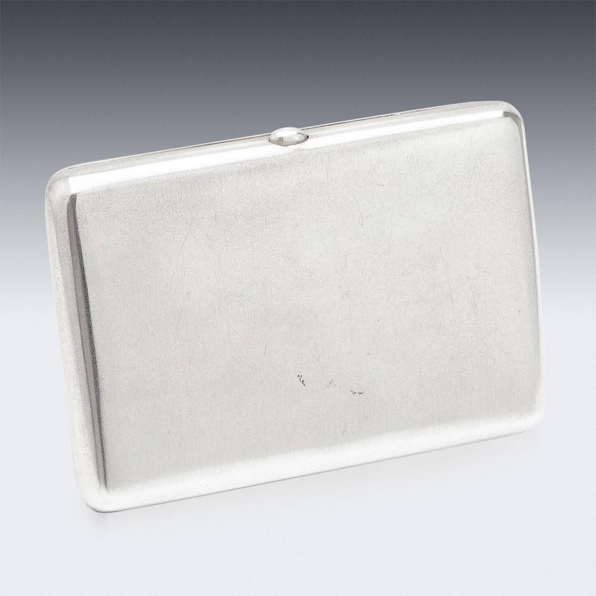 19th Century 20th Century Russian Pan Slavic Solid Silver Cigarette Case, c.1880