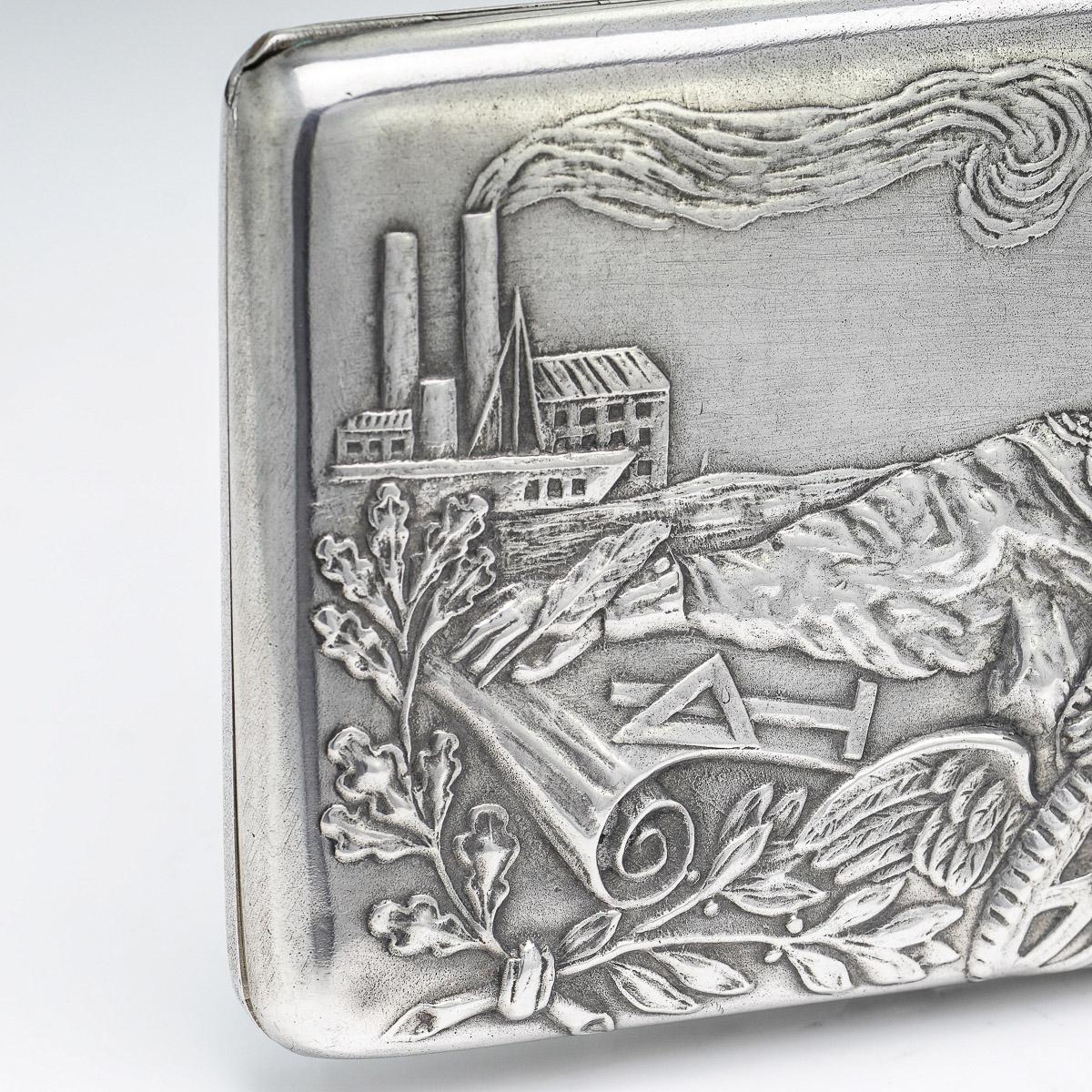 20th Century Russian Pan Slavic Solid Silver Cigarette Case, c.1880 1