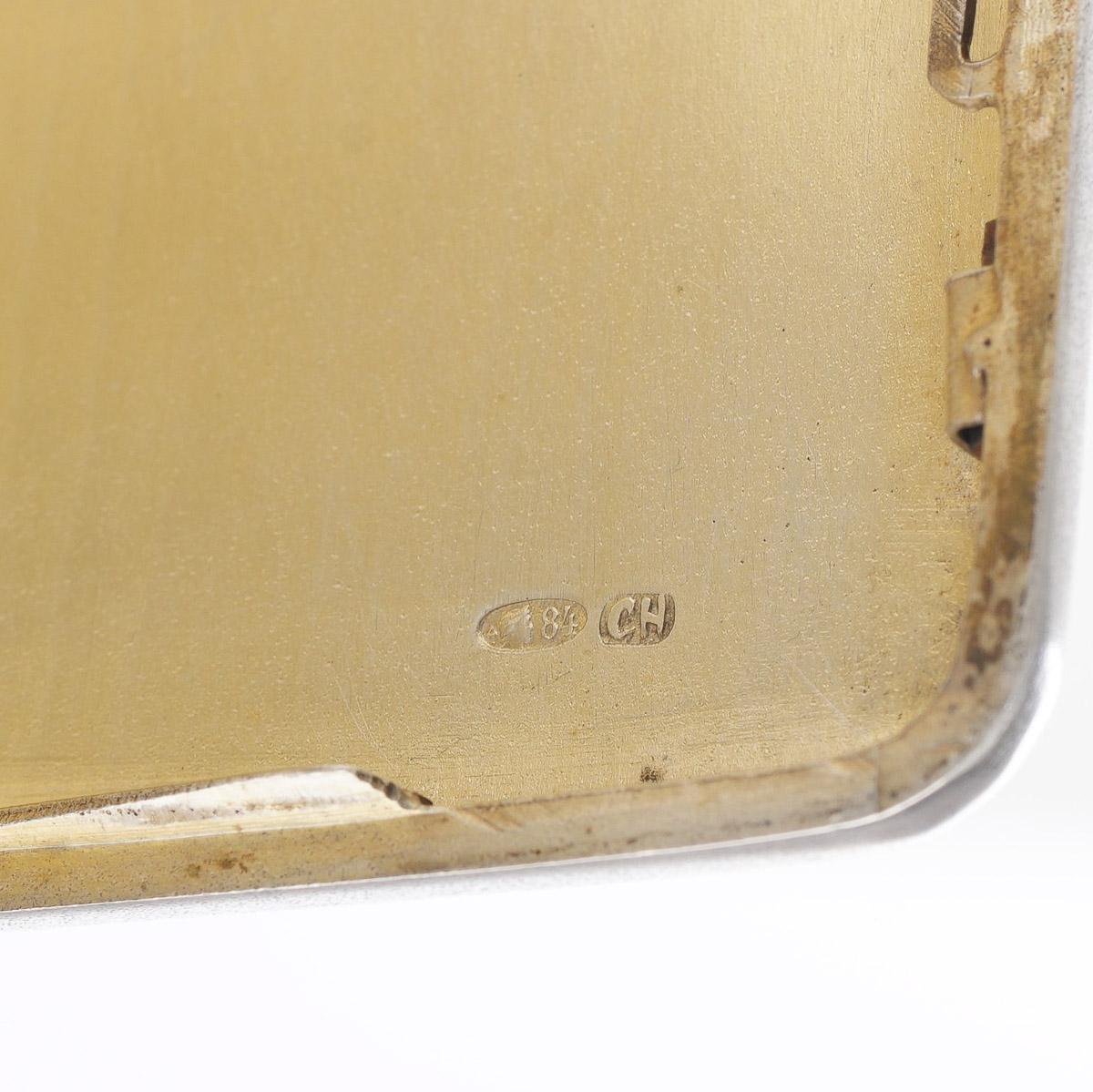 20th Century Russian Pan Slavic Solid Silver Cigarette Case, c.1880 3