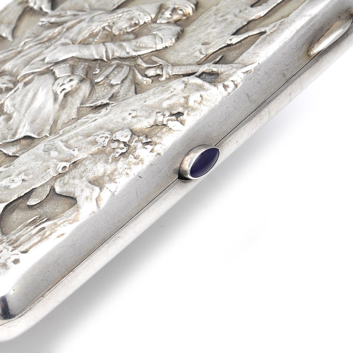 19th Century 20th Century Russian Pan Slavic Solid Silver Cigarette Case, c.1890