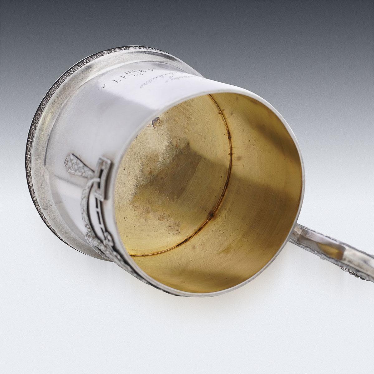 20th Century Russian Solid Silver Tea Glass Holder, Vasiliy Agafanov, c.1900 2