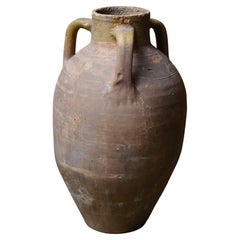 20th Century Rustic Anatolian Double-Handled Terracotta Jar