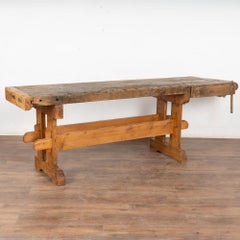 20th Century Rustic Carpenter's Workbench Console Table from Denmark