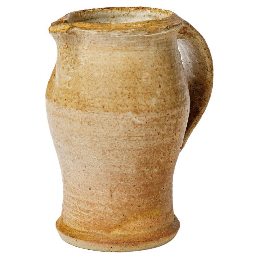 20th Century Rustic Design Brown Ceramic Pticher by Hervé Rousseau Boisbelle For Sale