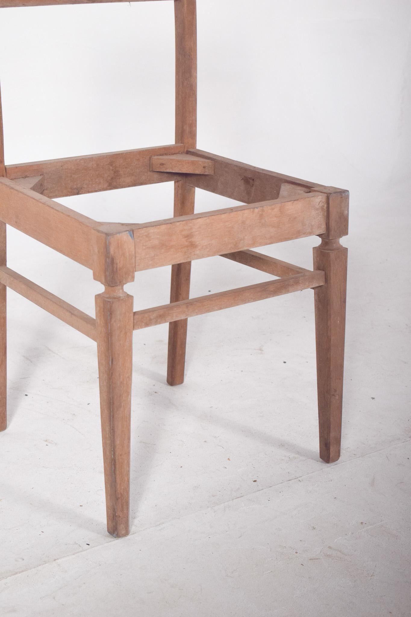 Silla de comedor rústica del siglo XX Madera en venta
