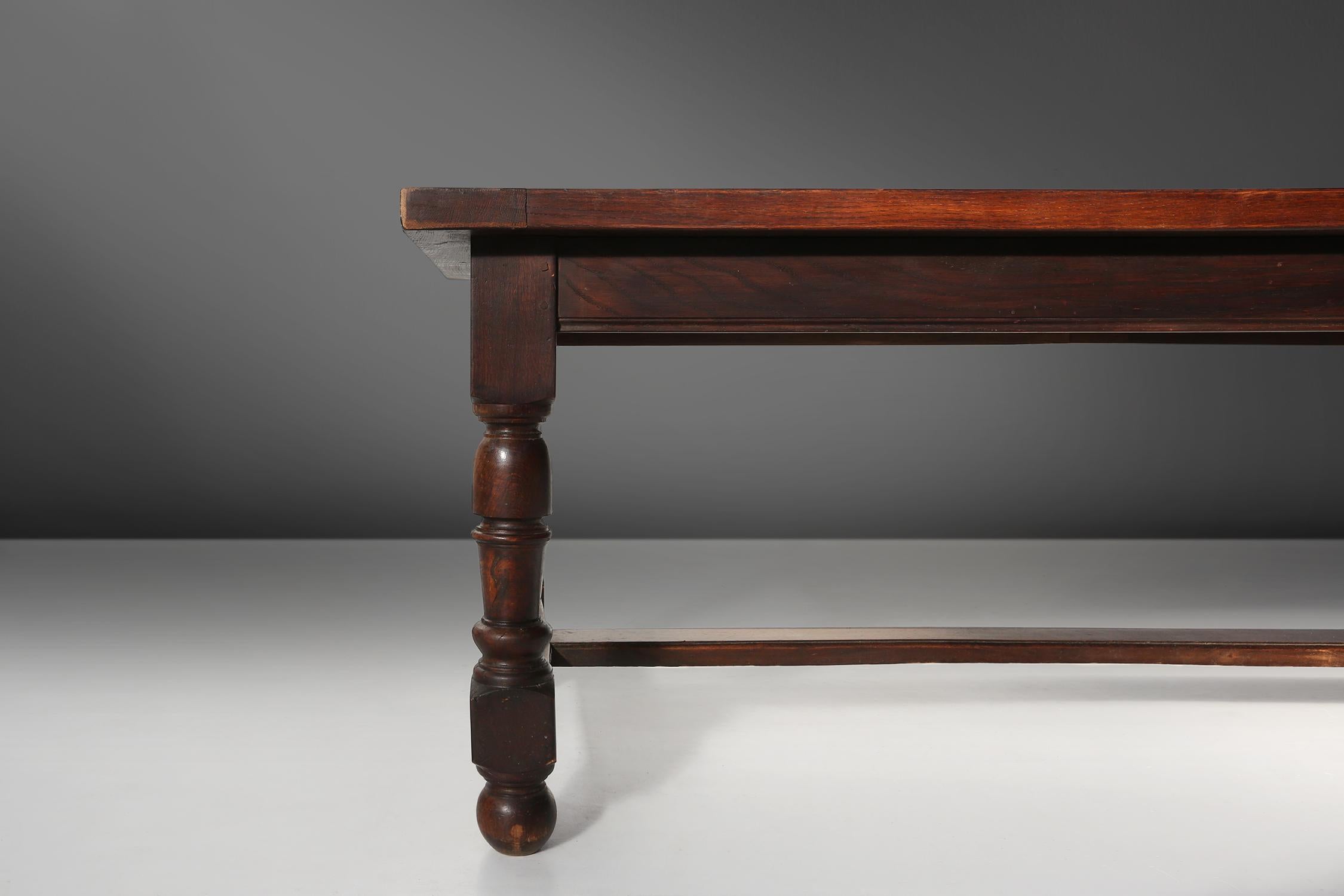 20th century rustic dining table For Sale 2