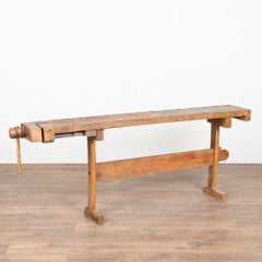 20th Century Rustic Narrow Console Table from Carpenter’s Workbench