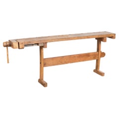 20th Century Rustic Narrow Console Table from Carpenter’s Workbench