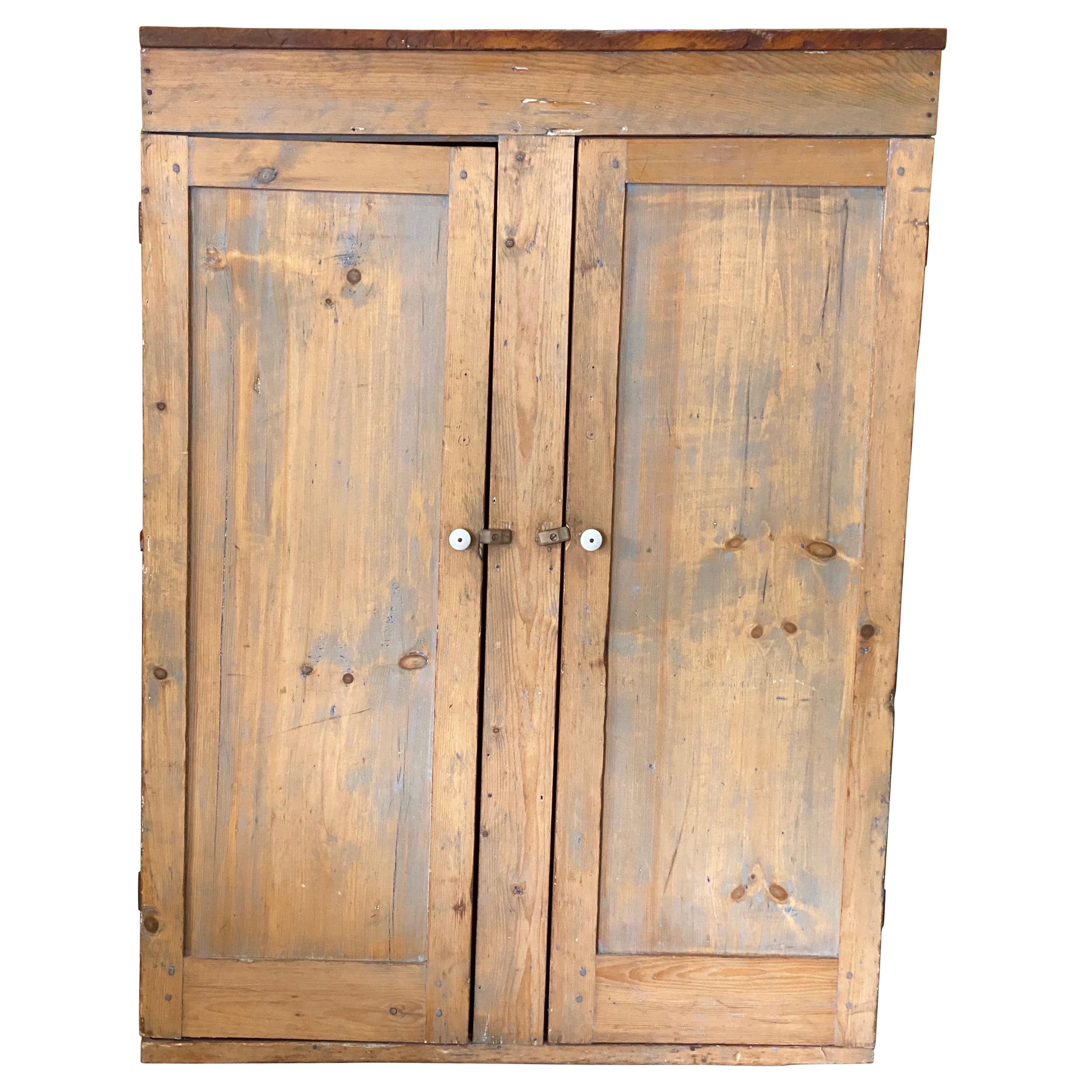 20th Century Rustic Pine Cabinet