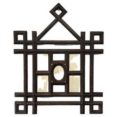 20th Century Rustic Tramp Art Photo Frame, Handcarved, Austria circa 1900