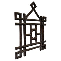 20th Century Rustic Tramp Art Photo Frame, Handcarved, Austria circa 1900 20th Century Rustic Tramp Art Photo Frame, Handcarved, Austria circa 1900