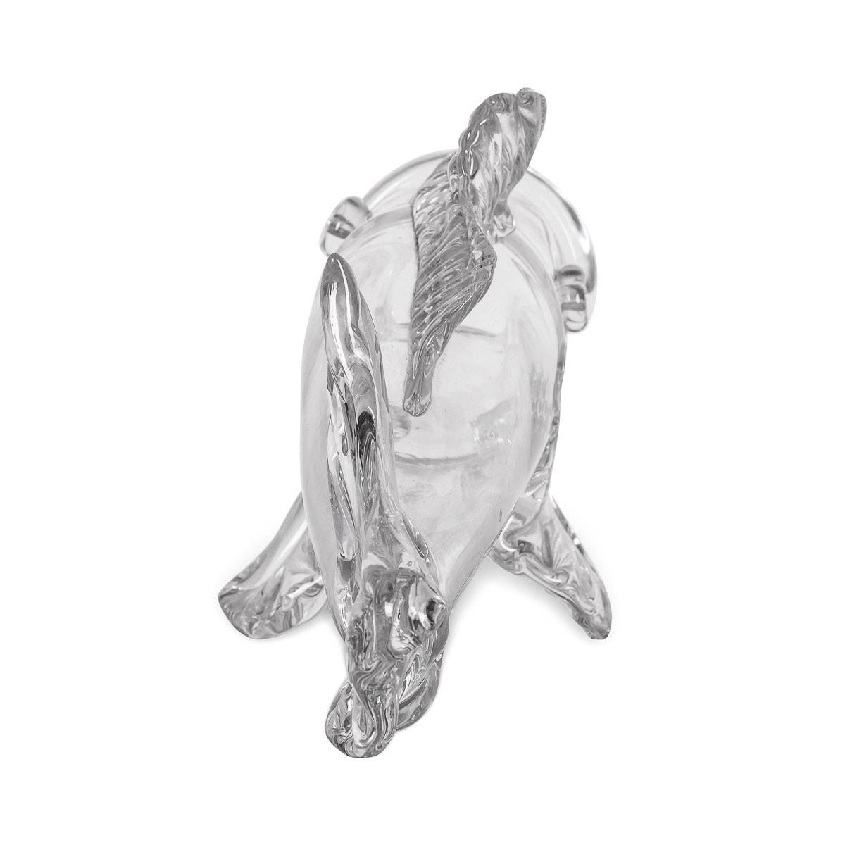 French 20th Century Saint Louis Crystal Fish by Jean Sala, '1895-1976' For Sale