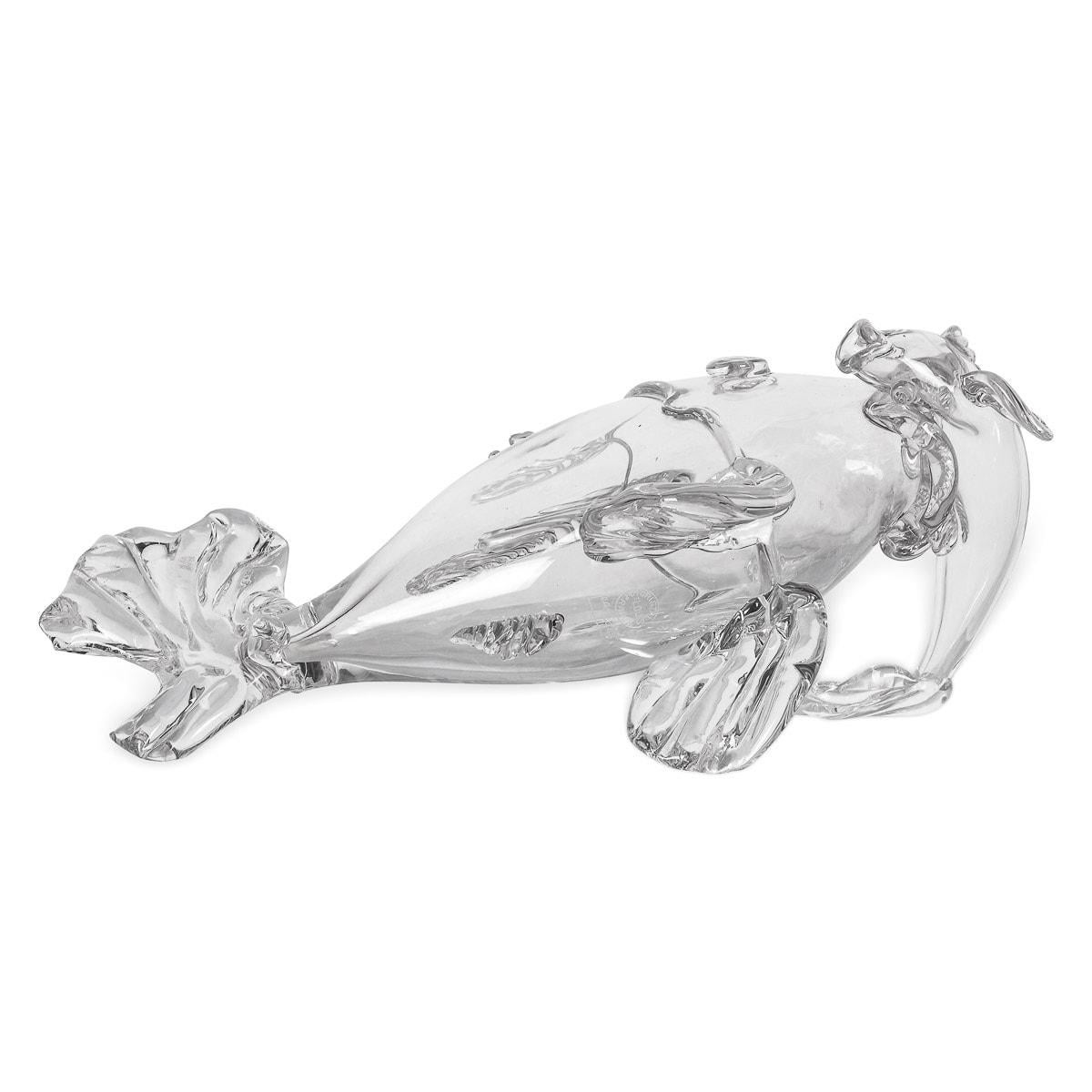 French 20th Century Saint Louis Crystal Fish By Jean Sala, '1895-1976' For Sale