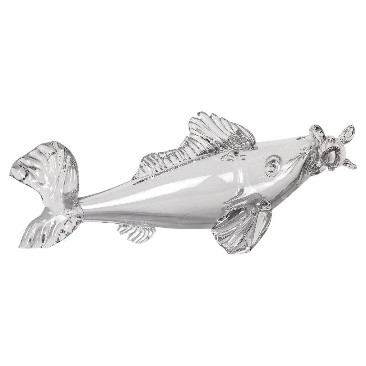 20th Century Saint Louis Crystal Fish By Jean Sala, '1895-1976' For Sale