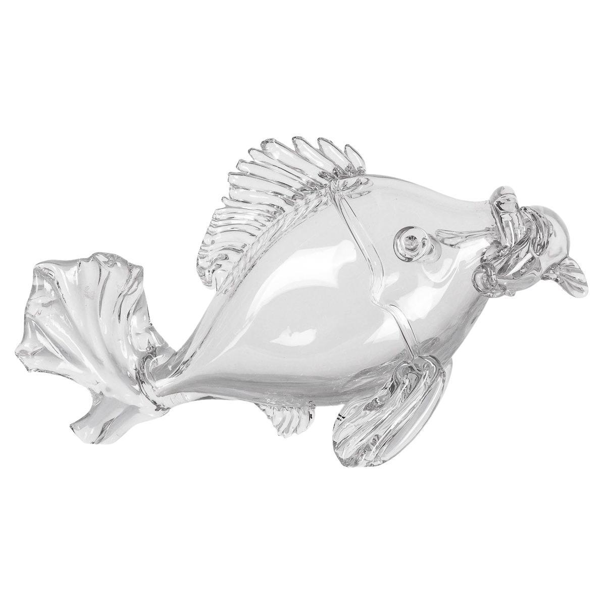 20th Century Saint Louis Crystal Fish By Jean Sala, '1895-1976' For Sale