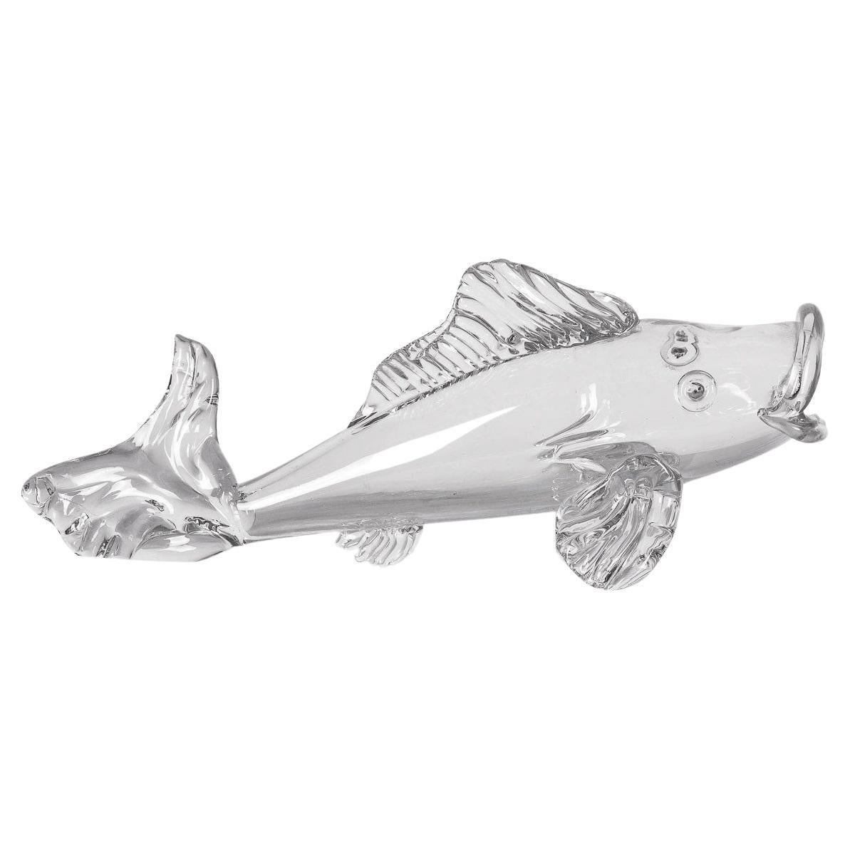 20th Century Saint Louis Crystal Fish by Jean Sala, '1895-1976' For Sale