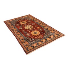 20th Century Samarkand Wool Caramel Color Rug Kothan Design circa 1900.
