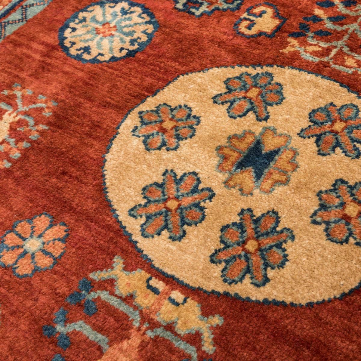 20th Century Samarkand Wool Caramel Color Rug Kothan Design circa 1900. For Sale 1