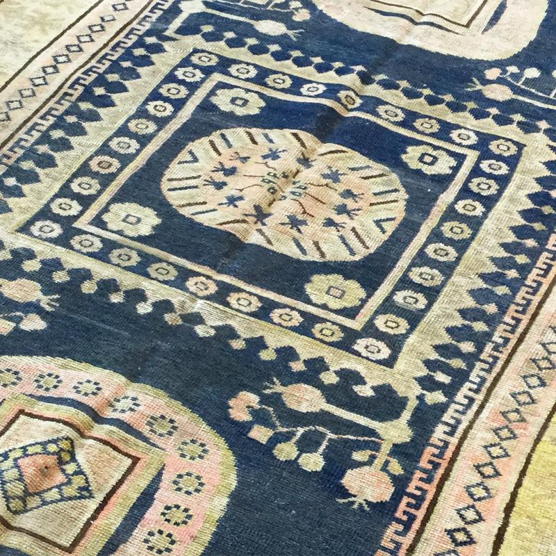 Samarkand-Woll des 20. Jahrhunderts  Teppich Kothan Design um 1900. (Handgeknüpft) im Angebot