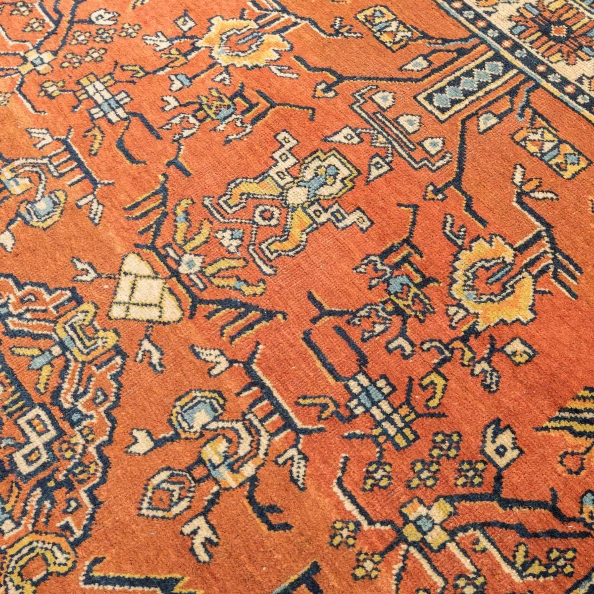 20th Century Handmade Wool Samarkand Rug, Kothan Design, circa 1900 In Excellent Condition For Sale In MADRID, ES