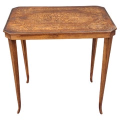 20th Century Satinwood Inlaid Mahogany Side Table Candle Stand