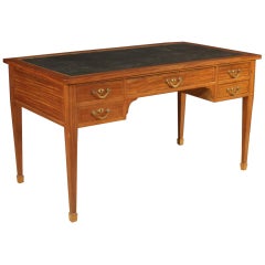 20th Century Satinwood Rosewood Maple Fruitwood French Writing Desk, 1920