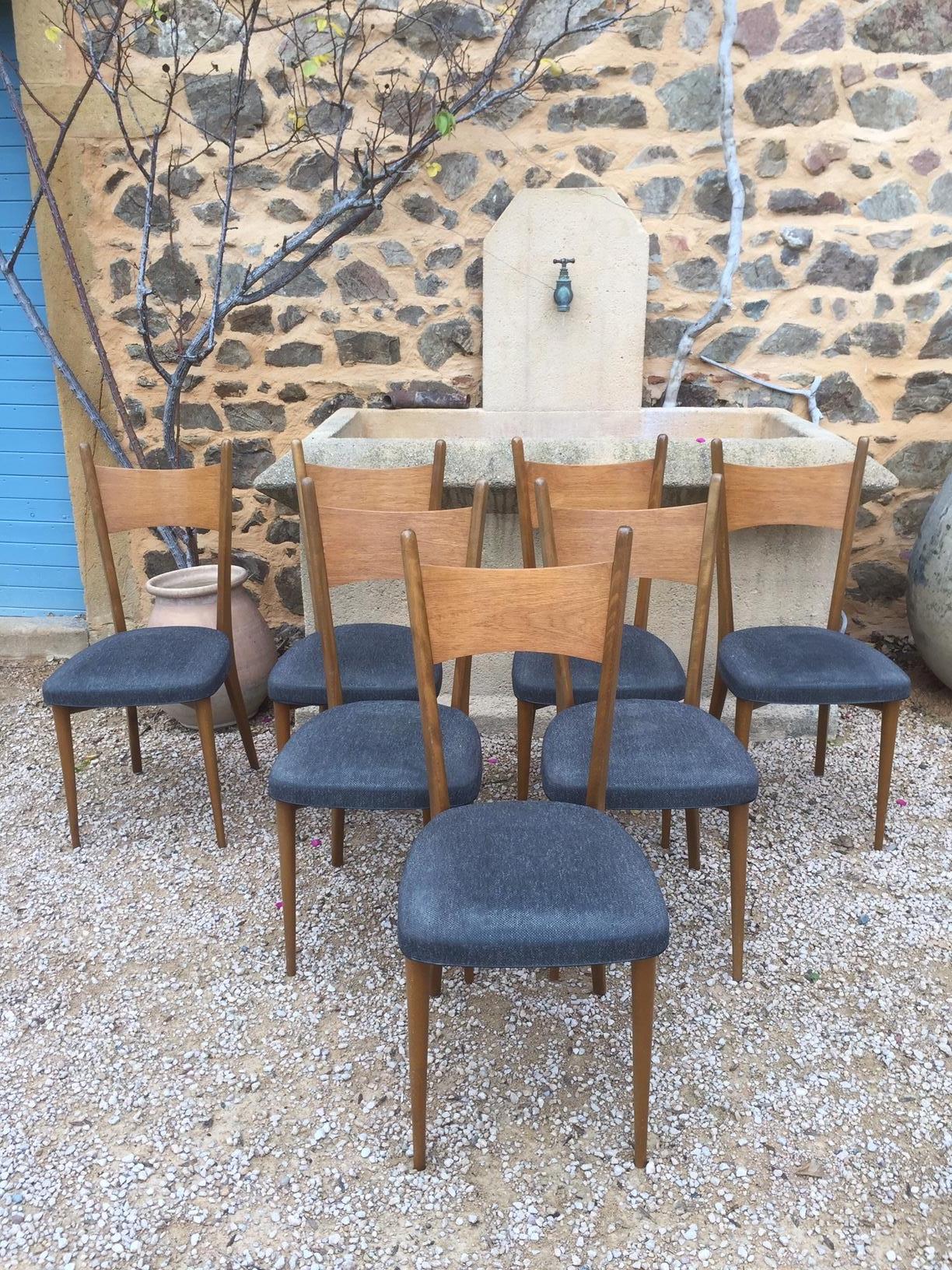 20th Century, Scandinavian Chairs Set, 1960s In Good Condition In LEGNY, FR