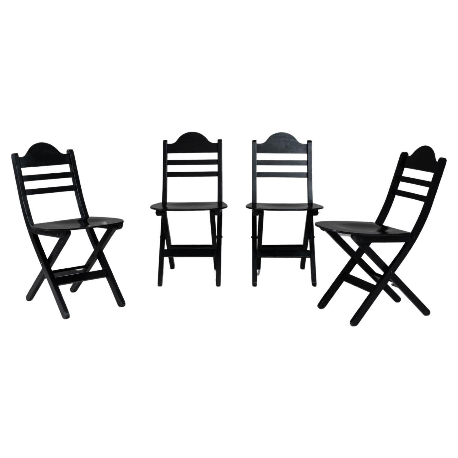 Chaises de salle à manger scandinaves du 20e siècle, ensemble de 4