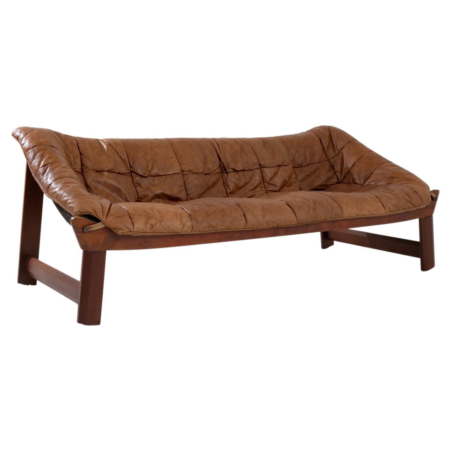 20th Century Scandinavian Leather Sofa For Sale at 1stDibs