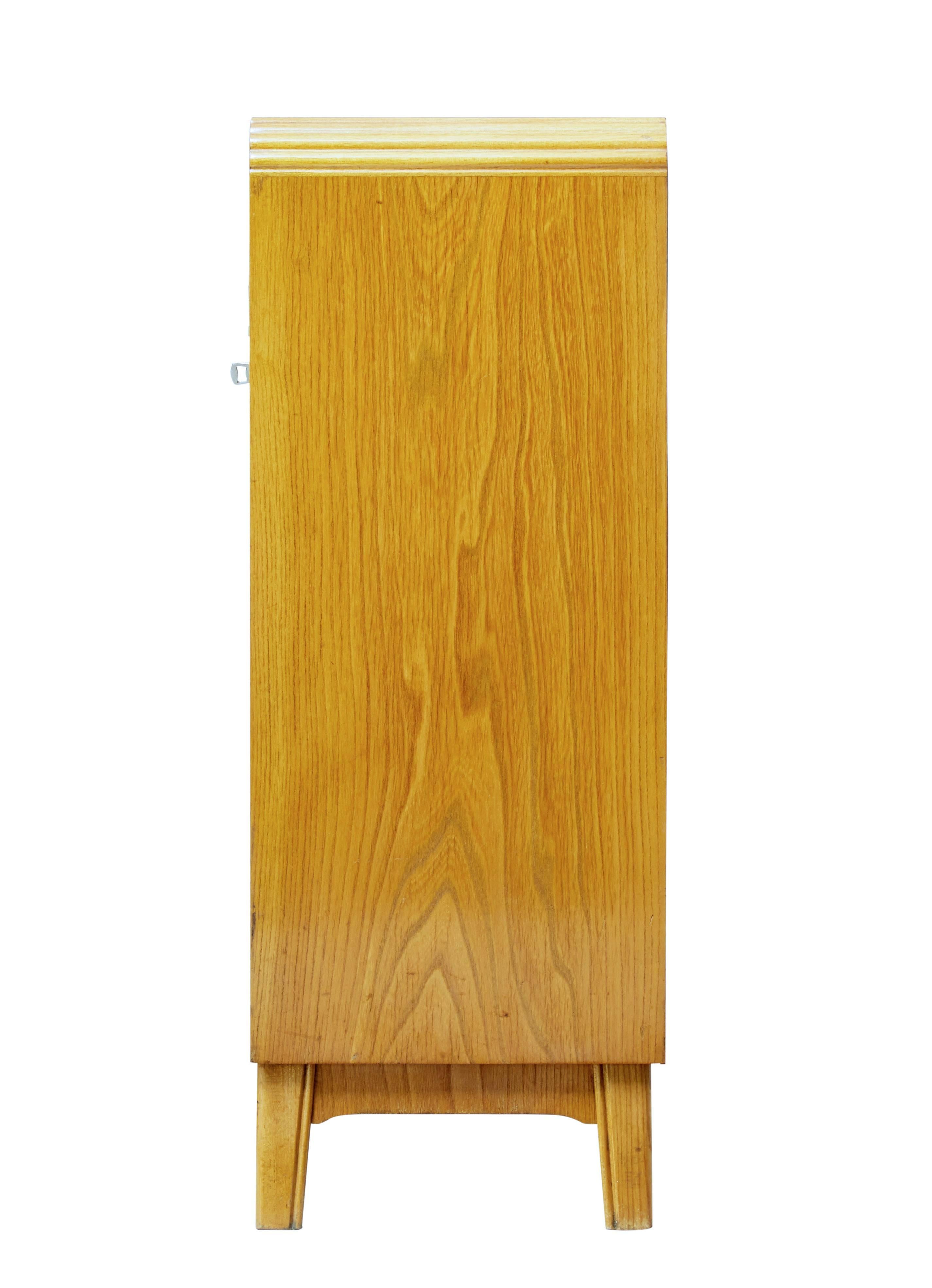 Woodwork 20th Century Scandinavian Modern Elm Low Bookcase