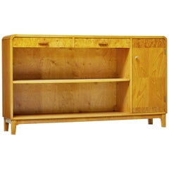 20th Century Scandinavian Modern Elm Low Bookcase