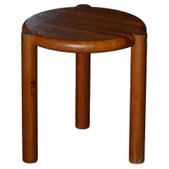 20th Century, Scandinavian Modern Tripod Stool with Circular Seat, 1970s