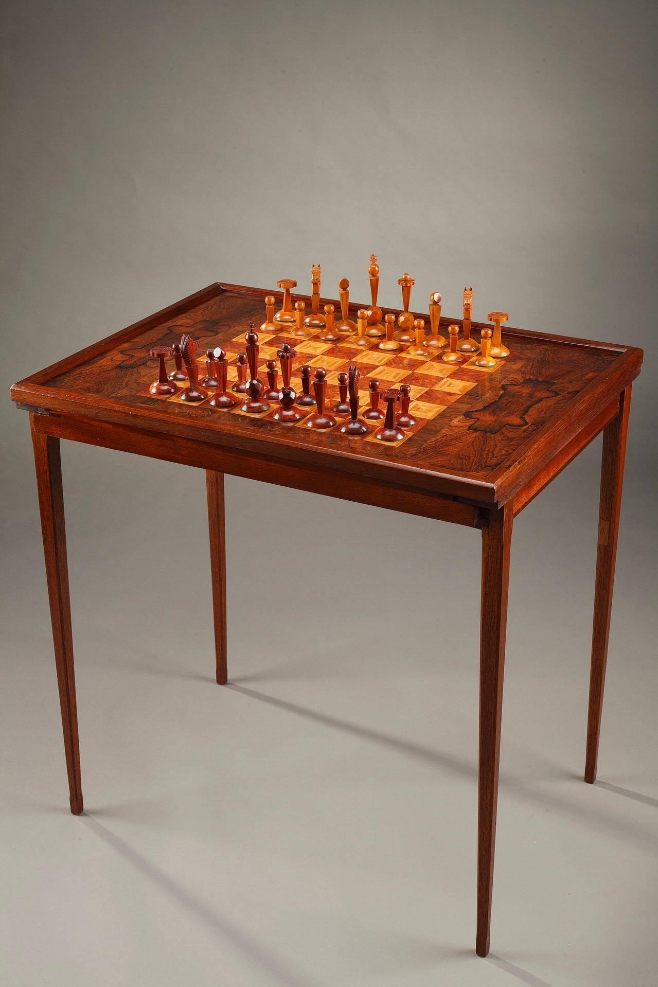 Danish 20th Century Scandinavian Rosewood and Mahogany Game Table