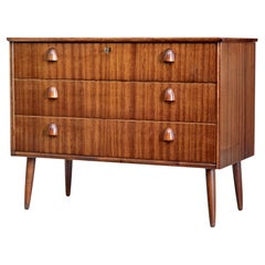 Vintage 20th century Scandinavian teak chest of drawers